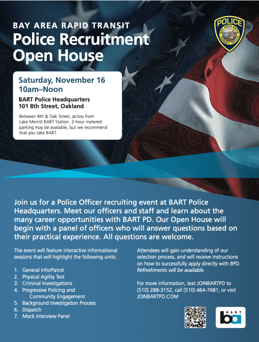 Join the BART Police Department - BART Police Department